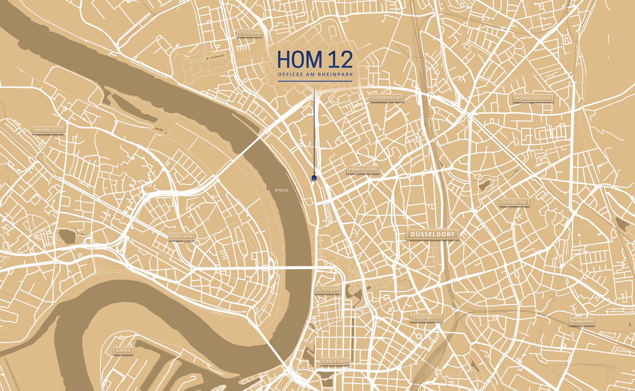 Nachbarschaftskarte Rhein und Altstadt